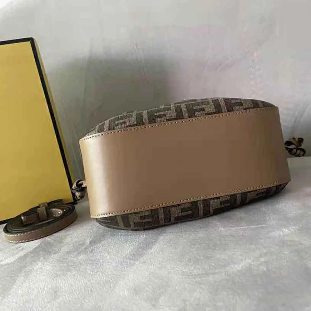 Fendi Pomodorino Brown FF Fabric Mini for Women in Bag