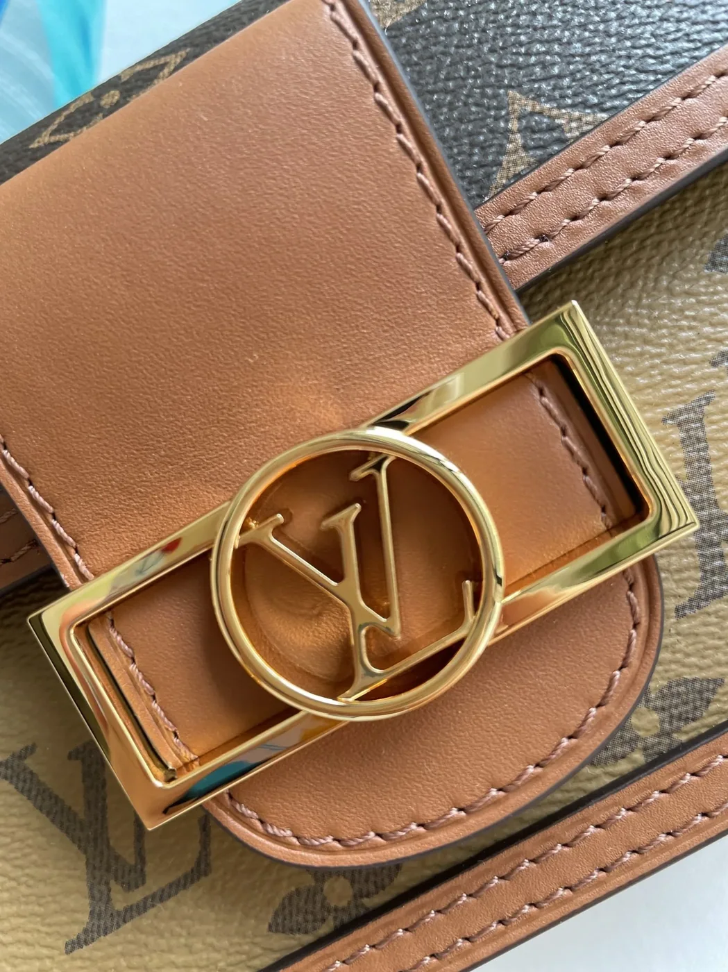 Louis Vuitton Dauphine Chain Wallet Combines Monogram And Monogram Reverse Canvas By Nicolas Ghesquière