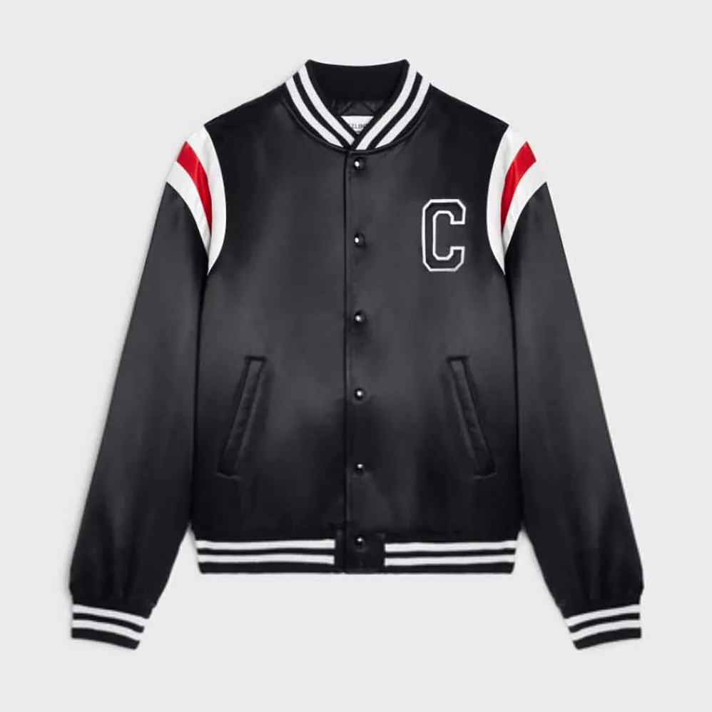 Celine Bomber Jacket in Thick Satin for Men Celine Bomber Jacket in Thick Satin for Men