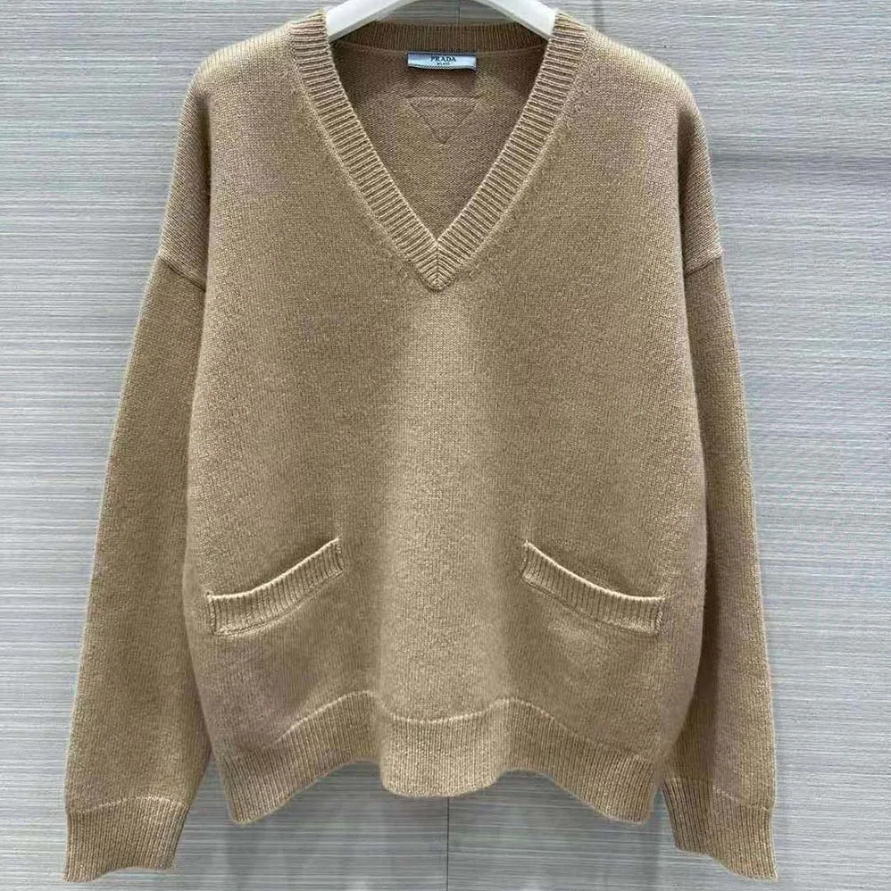 Prada Wool and Cashmere Sweater for Women in Brown Prada Wool and Cashmere Sweater for Women in Brown