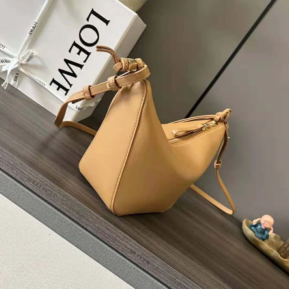 Loewe Mini Hammock Hobo Bag in Classic Calfskin for Women in Brown Loewe Mini Hammock Hobo Bag in Classic Calfskin for Women in Brown