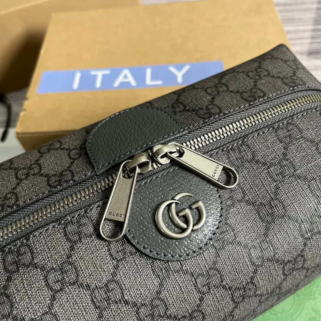 Gucci Ophidia GG Toiletry Case Supreme Canvas Grey /