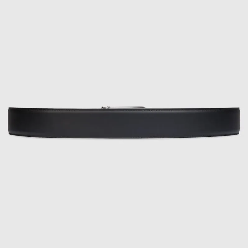 Gucci Reversible Belt With Square G Buckle Black