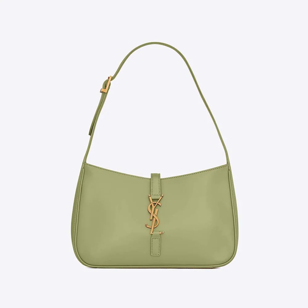 Saint Laurent YSL Le 5 A 7 Hobo Bag in Smooth Leather for Women in Lime Saint Laurent YSL Le 5 A 7 Hobo Bag in Smooth Leather for Women in Lime