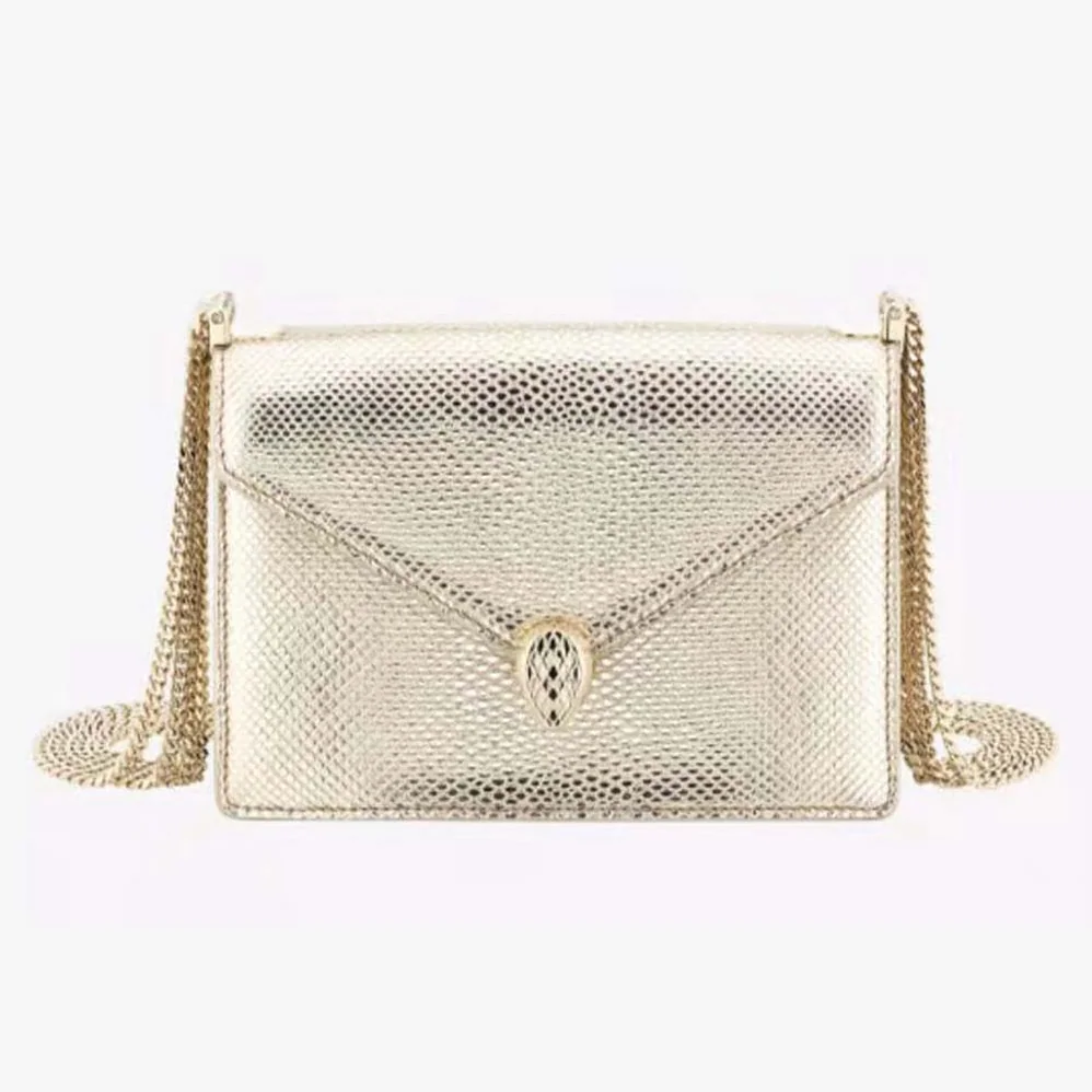 Bvlgari Serpenti Forever Shoulder Bag in Karung Leather for Women in Beige Bvlgari Serpenti Forever Shoulder Bag in Karung Leather for Women in Beige