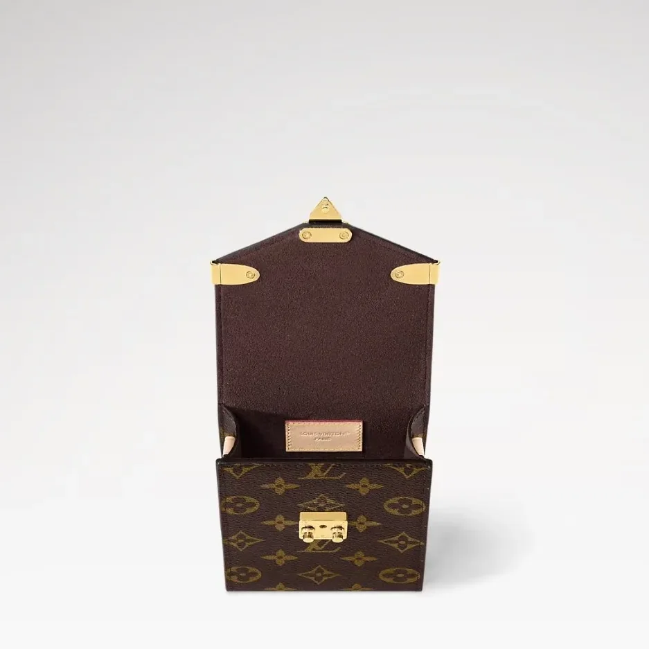 Louis Vuitton Phone Pouch Metis in Brown Monogram Gold Hardware