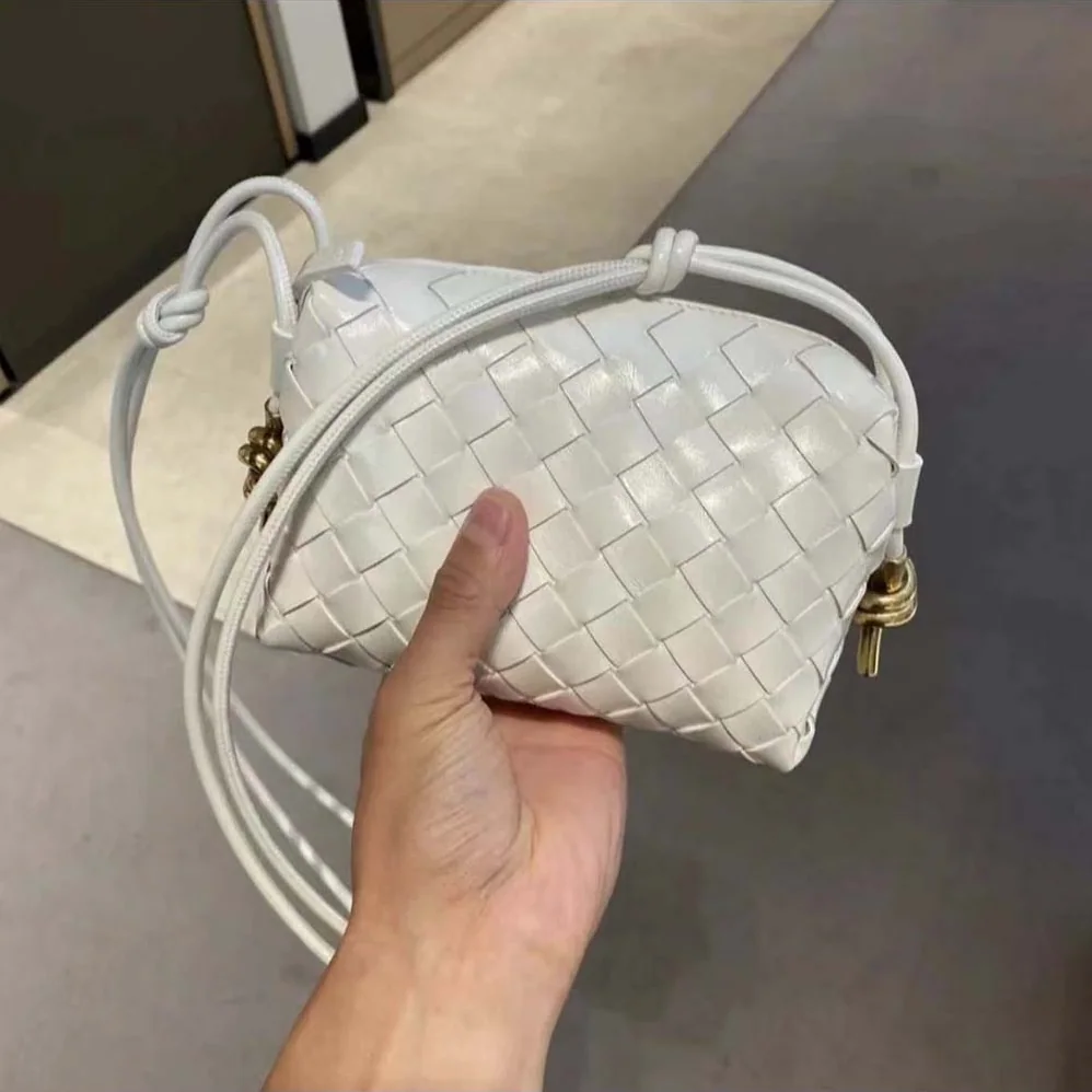 Bottega Veneta Mini Loop Camera Bag for Women in White