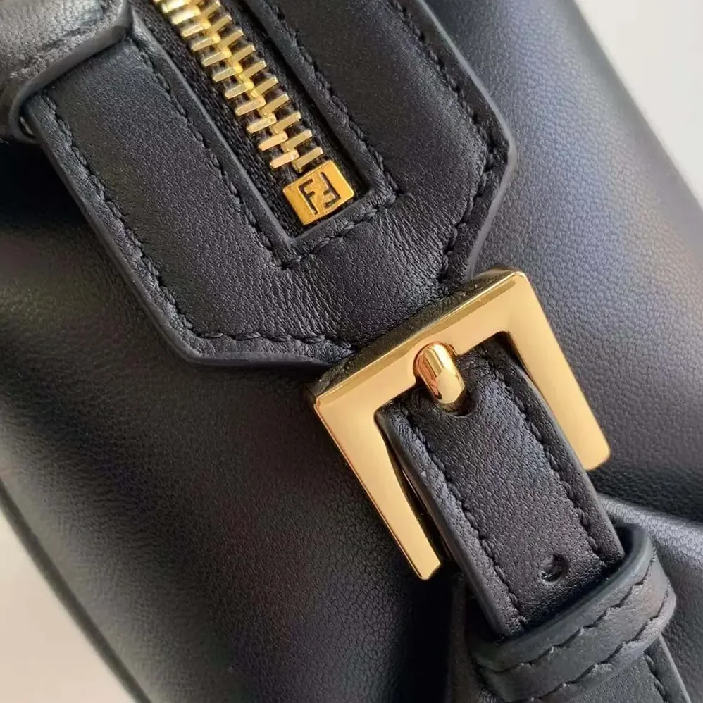 Fendi Nappa FF Mini Cube Bag for Women in Black
