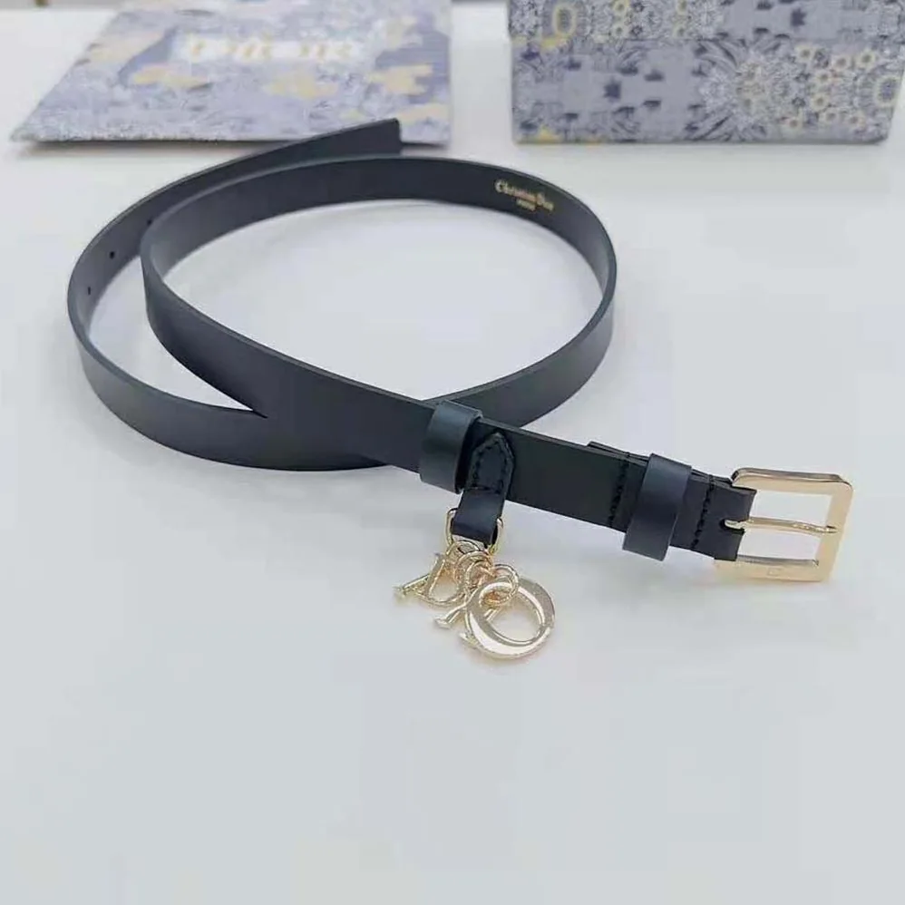 Dior Miss Dior Belt Black Smooth Calfskin 20 MM for Women Dior Miss Dior Belt Black Smooth Calfskin 20 MM for Women