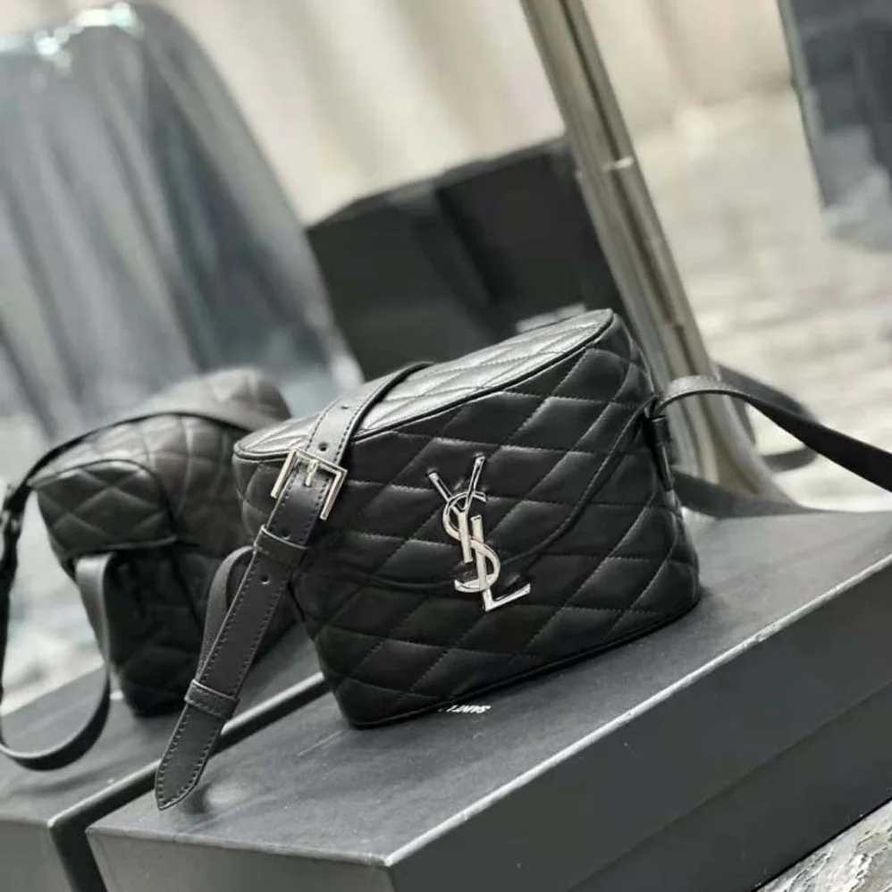 Saint Laurent YSL June Box Bag in Quilted Lambskin for Women Saint Laurent YSL June Box Bag in Quilted Lambskin for Women