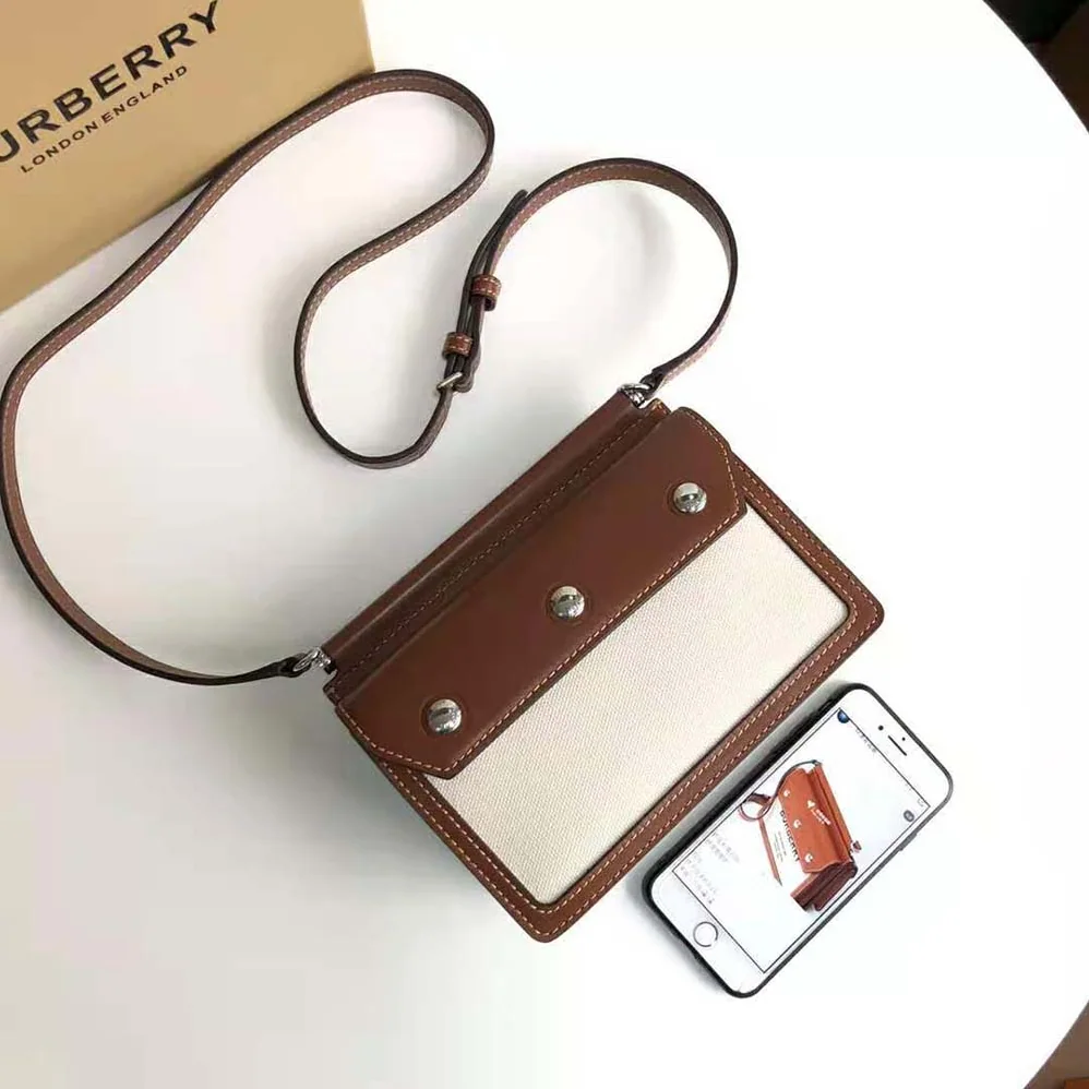 Burberry Mini Horseferry Print Title Bag with Pocket Detail for Women