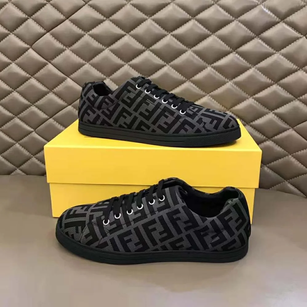 Fendi Sneakers Brown Tech Fabric Low for Men in Tops Fendi Sneakers Brown Tech Fabric Low for Men in Tops