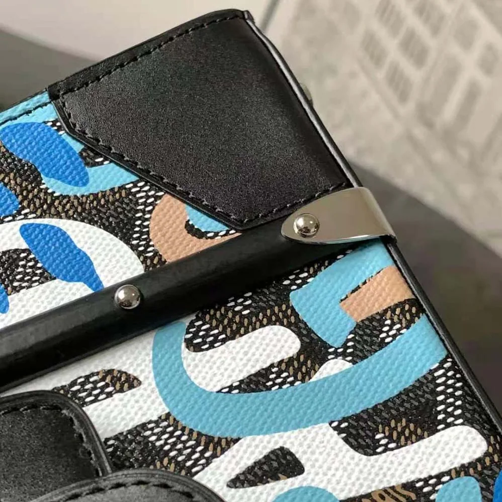 Goyard Saïgon Structuré Mini Bag Lettres Camouflage for Women in Blue Goyard Saïgon Structuré Mini Bag Lettres Camouflage for Women in Blue
