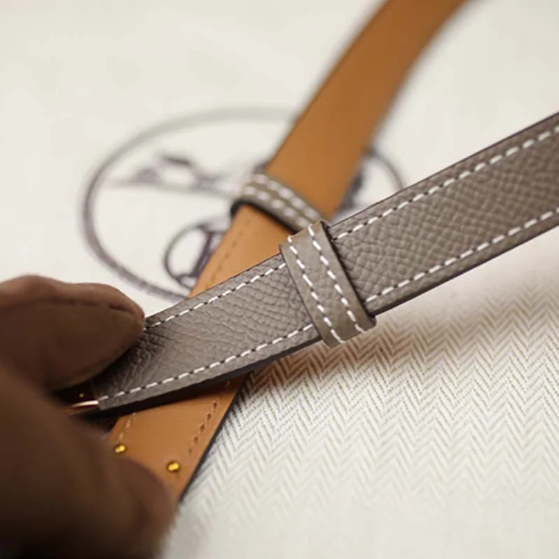Hermes Kelly Belt in Leather for Women in Silver