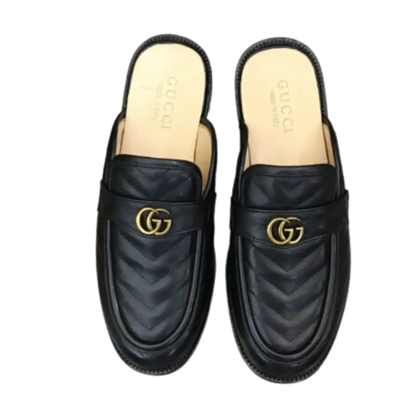 Gucci Slipper With Interlocking G Black Gucci Slipper With Interlocking G Black