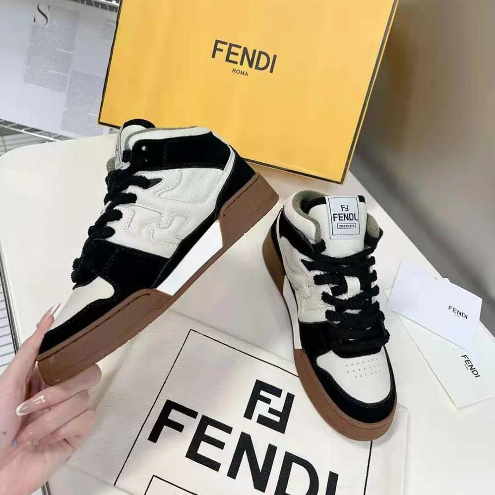 Fendi Fendi Match Black Leather High for Women in Tops Fendi Fendi Match Black Leather High for Women in Tops