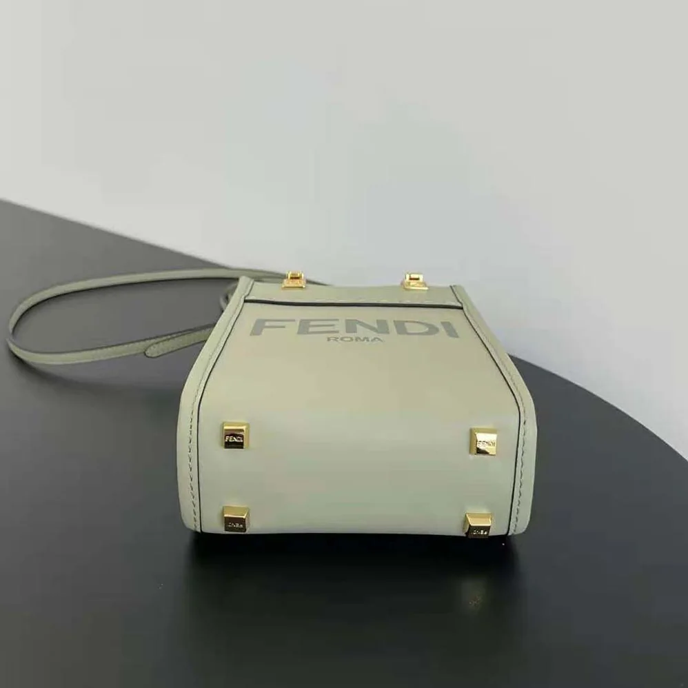 Fendi Mini Sunshine Shopper Light Green Leather Mini for Women in bag Fendi Mini Sunshine Shopper Light Green Leather Mini for Women in bag