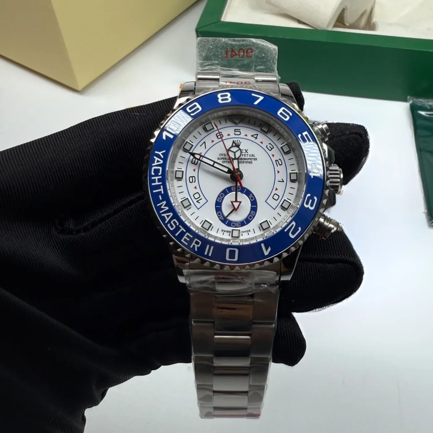 Rolex Yacht-Master II Watch Silver Toned White Dial Rolex Yacht-Master II Watch Silver Toned White Dial