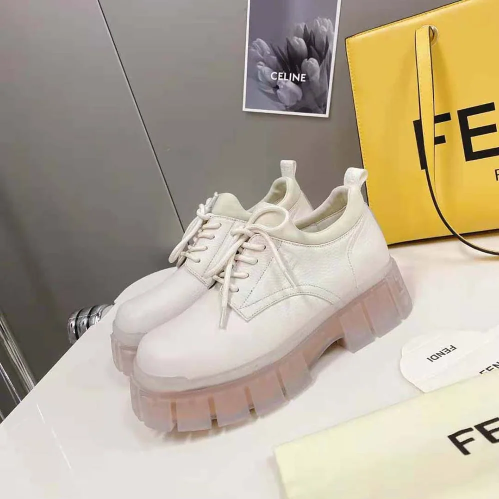 Fendi Force Beige Leather Lace for Men in Ups