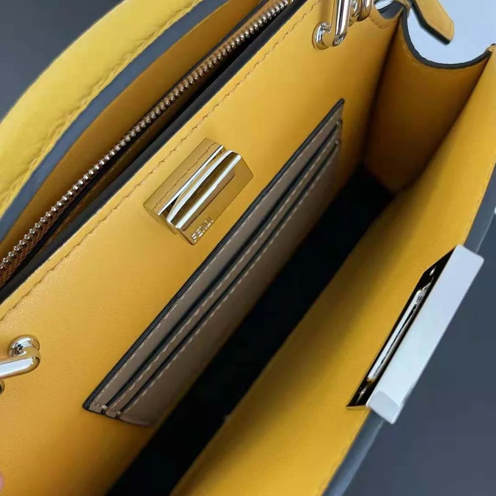 Fendi Peekaboo ISeeU XCross Orange Leather Bag for Men Fendi Peekaboo ISeeU XCross Orange Leather Bag for Men