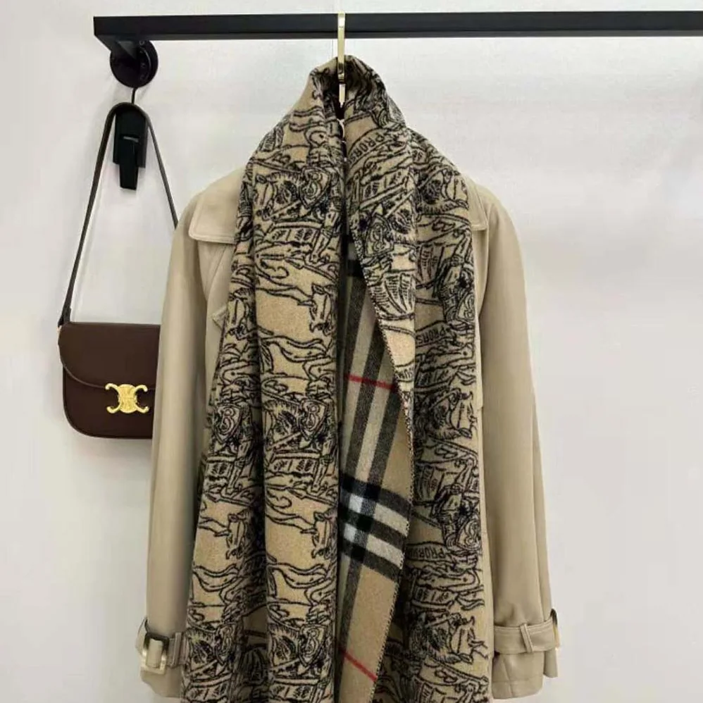 Burberry EKD Cashmere Reversible Scarf for Unisex