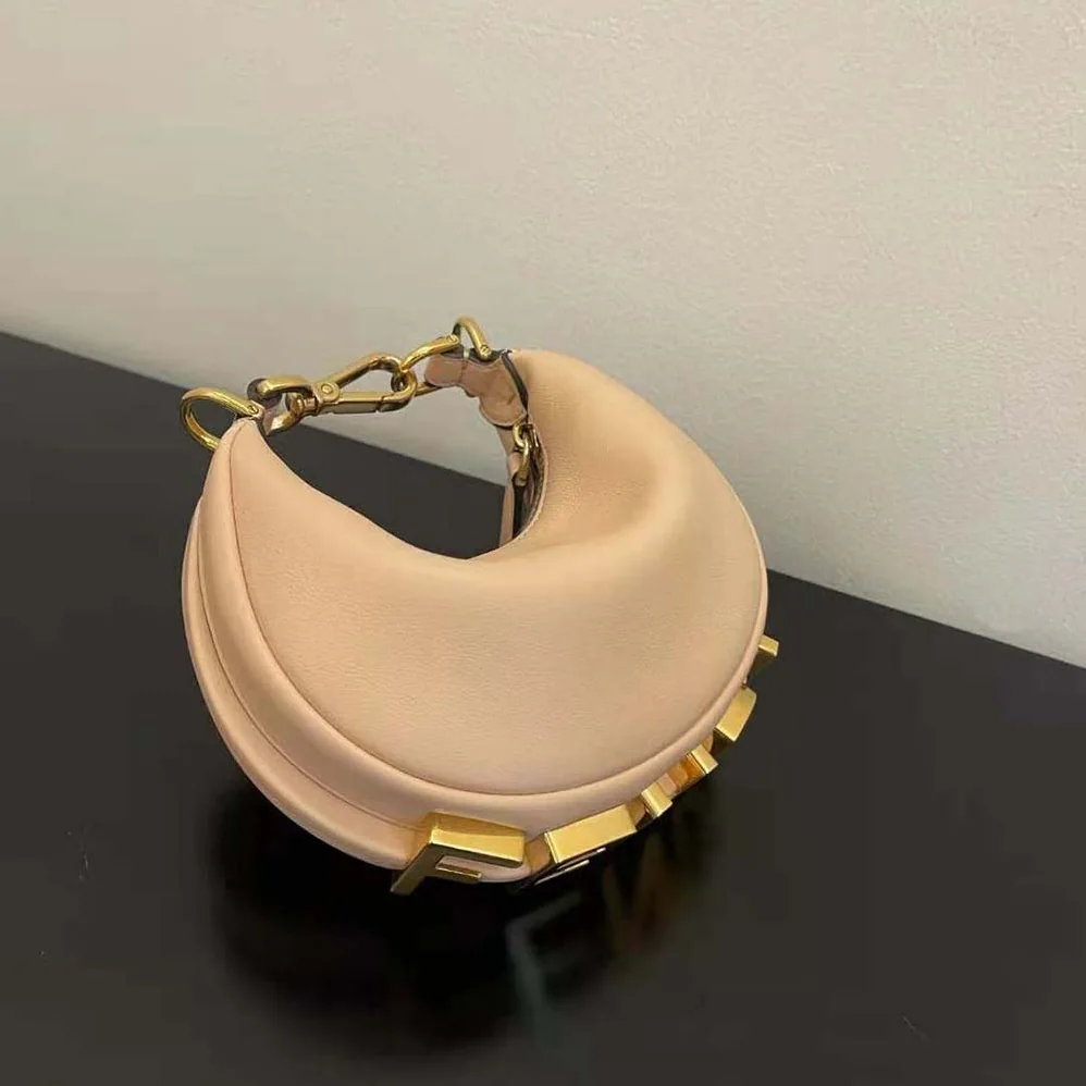 Fendi Nano Fendigraphy Light Pink Leather Charm for Women Fendi Nano Fendigraphy Light Pink Leather Charm for Women
