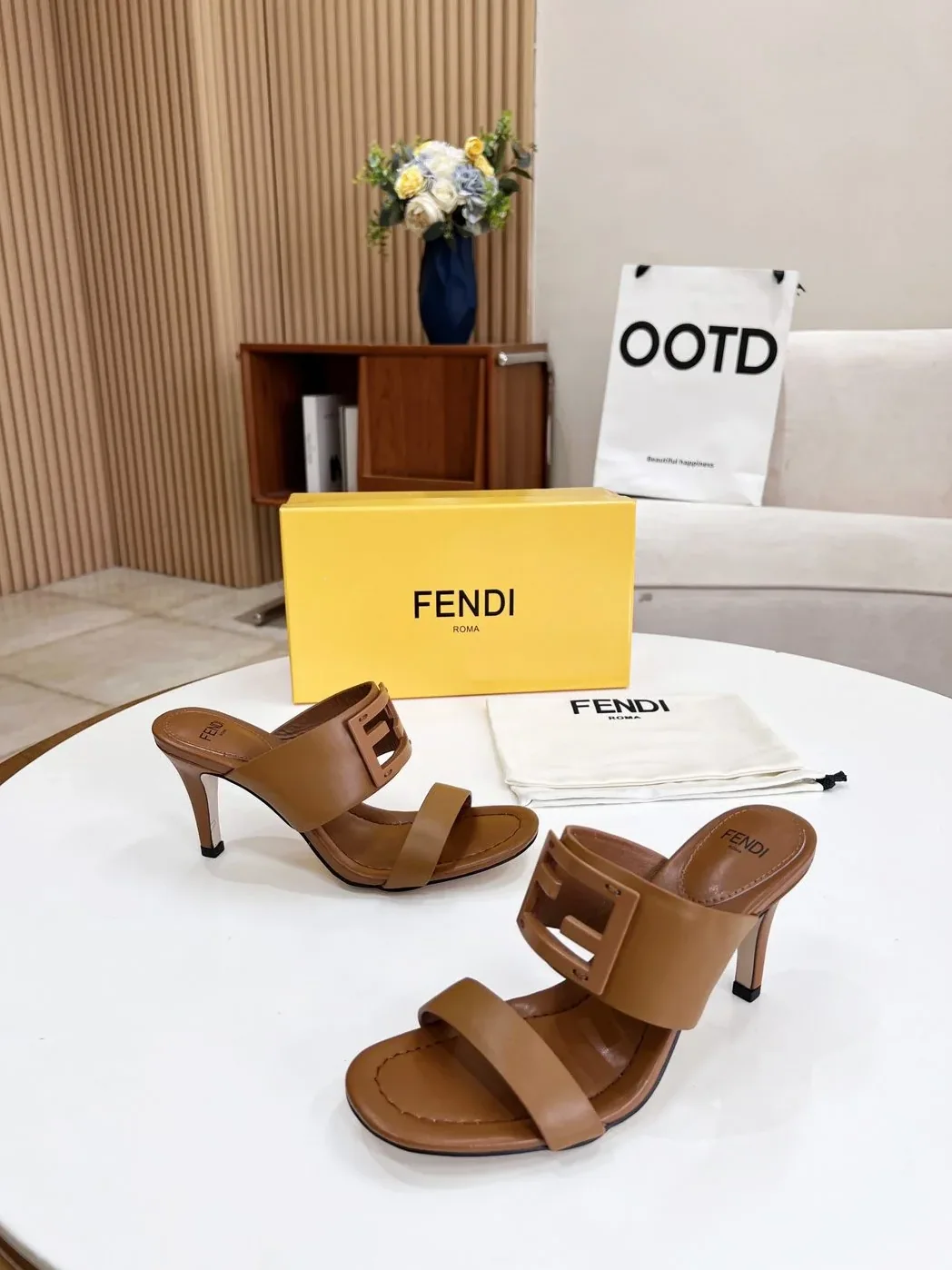 Fendi Baguette Brown Heels Fendi Baguette Brown Heels
