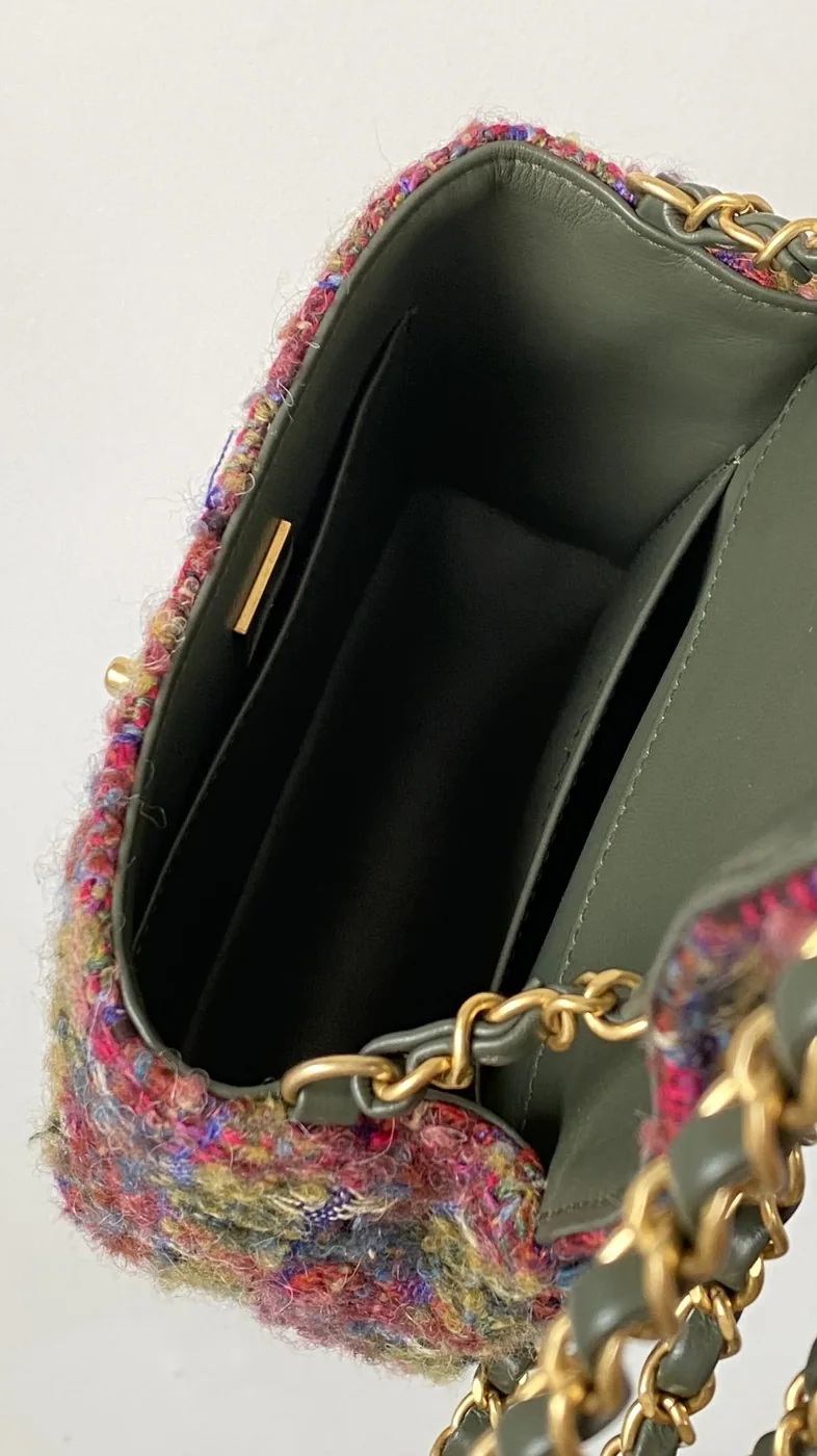 Chanel Classic Flap Bag Mini Crossbody in Pink Gold Hardware