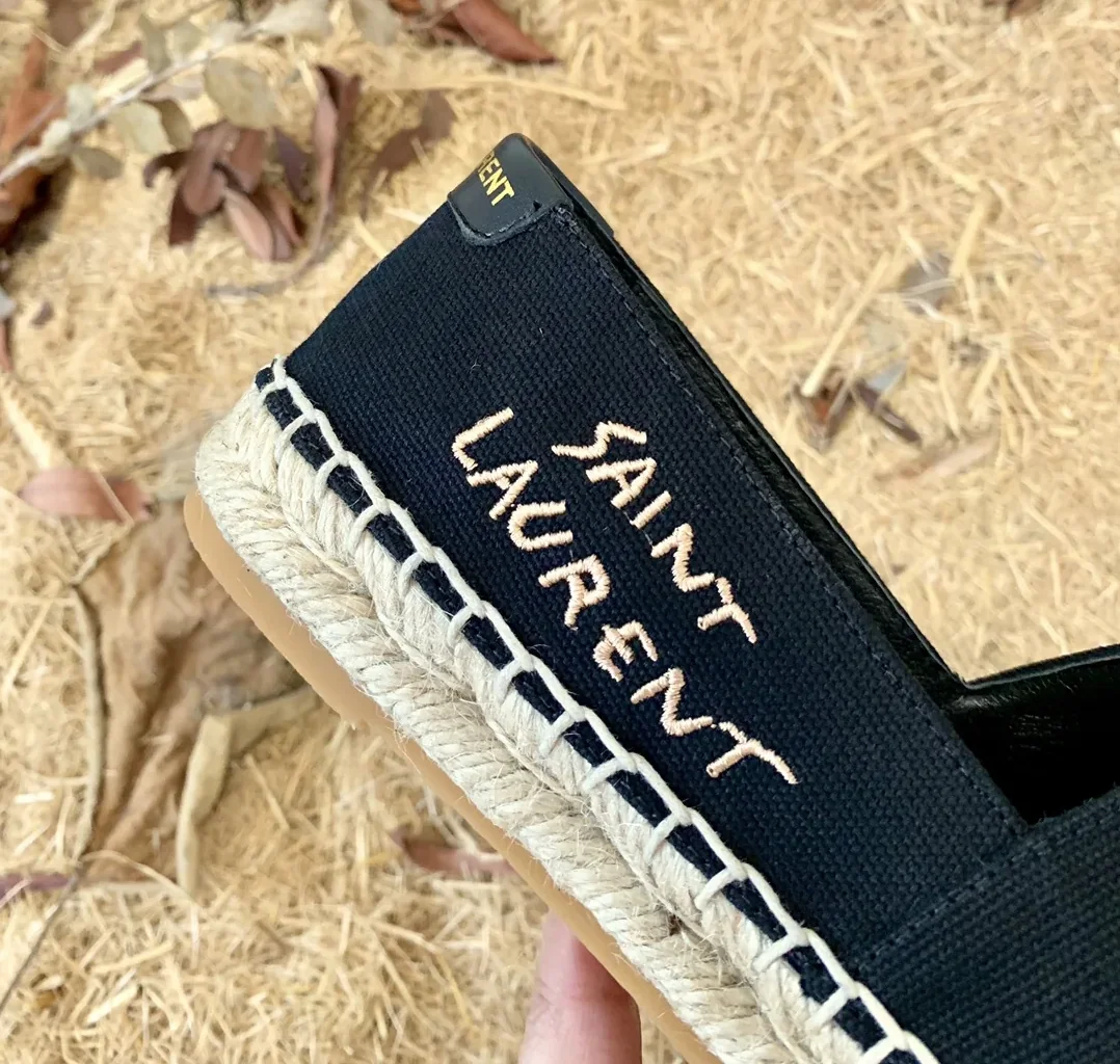 Saint Laurent Saint Laurent Embroidered Espadrilles Black YSL Saint Laurent Saint Laurent Embroidered Espadrilles Black YSL