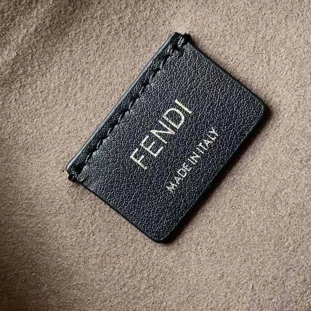 Fendi Mon Tresor Silver Leather Mini Bag with Crystal FF Motif for Women
