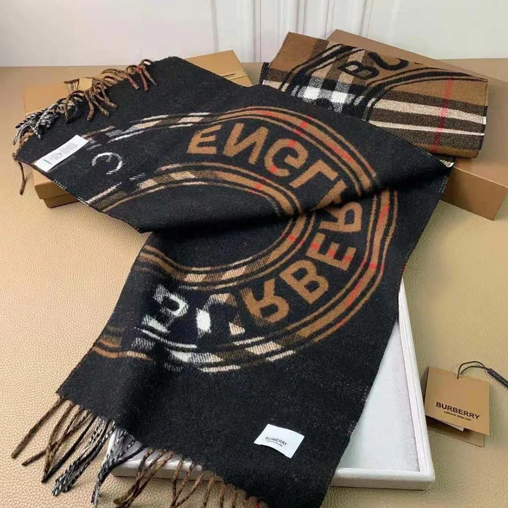 Burberry Montage Print Cashmere Scarf for Women in Brown