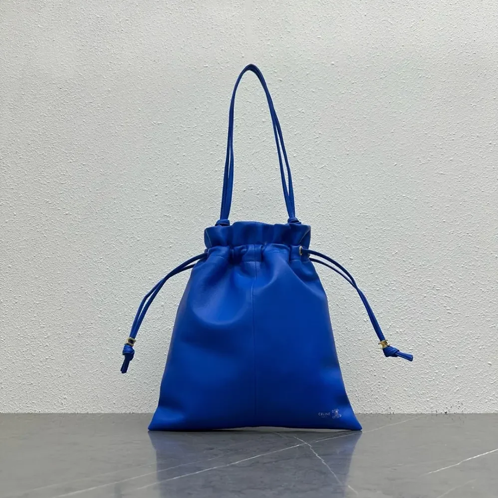 Celine Small Crystal Pouch in Lambskin for Women in Blue