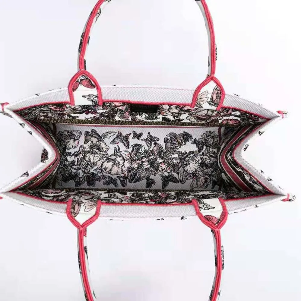 Dior Medium Dior Book Tote Multicolor Butterfly Embroidery for Women