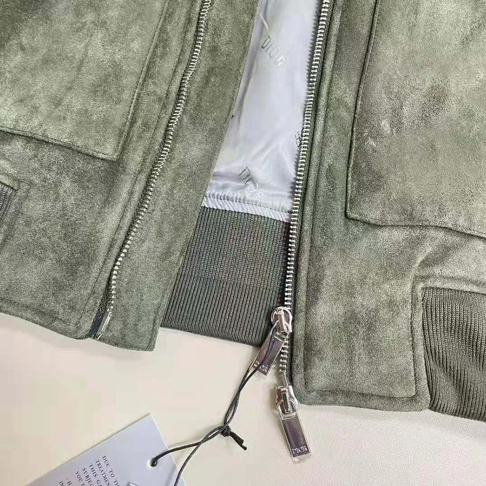 Dior Zipped Varsity Blouson Beige Calfskin for Men