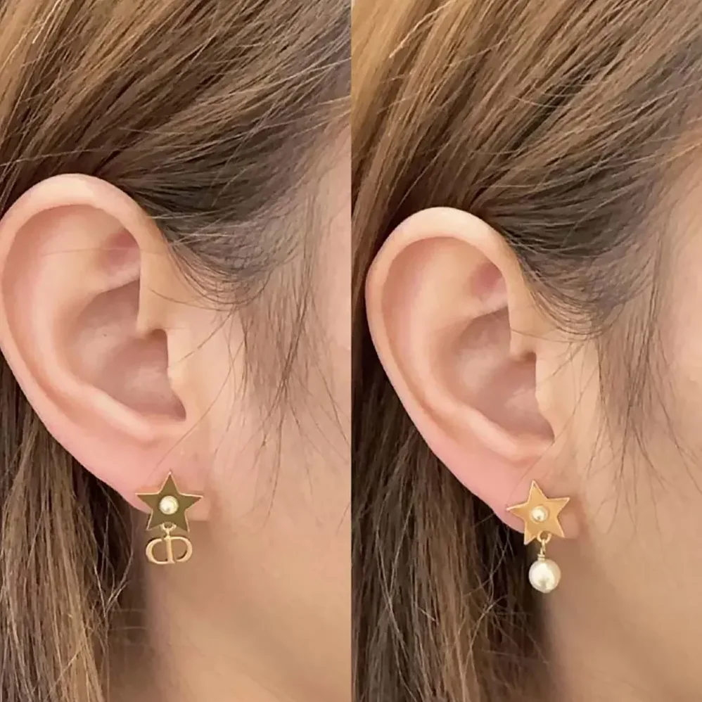 Dior Lucky Dior Earrings Gold for Women in Finish Metal