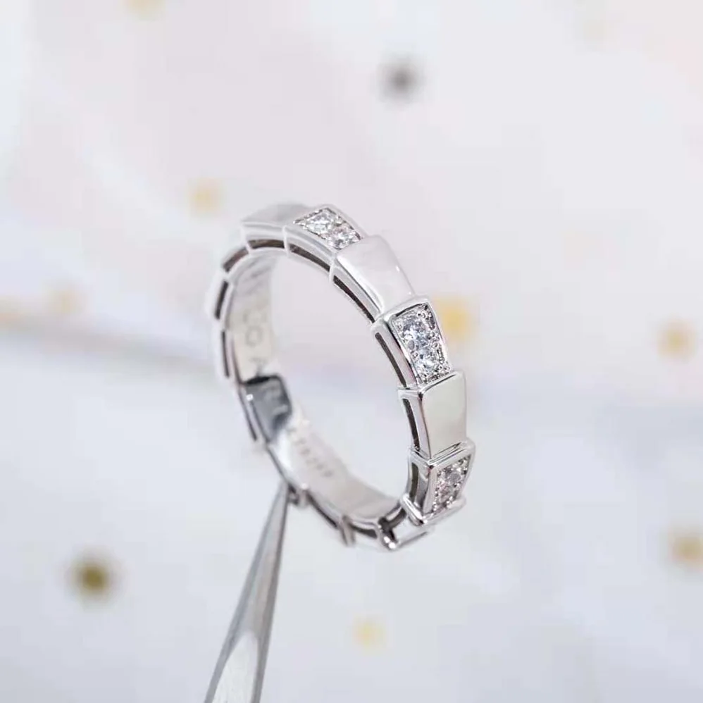 Bvlgari Use of Unconventional Materials Serpenti Viper Ring for Women in Silver