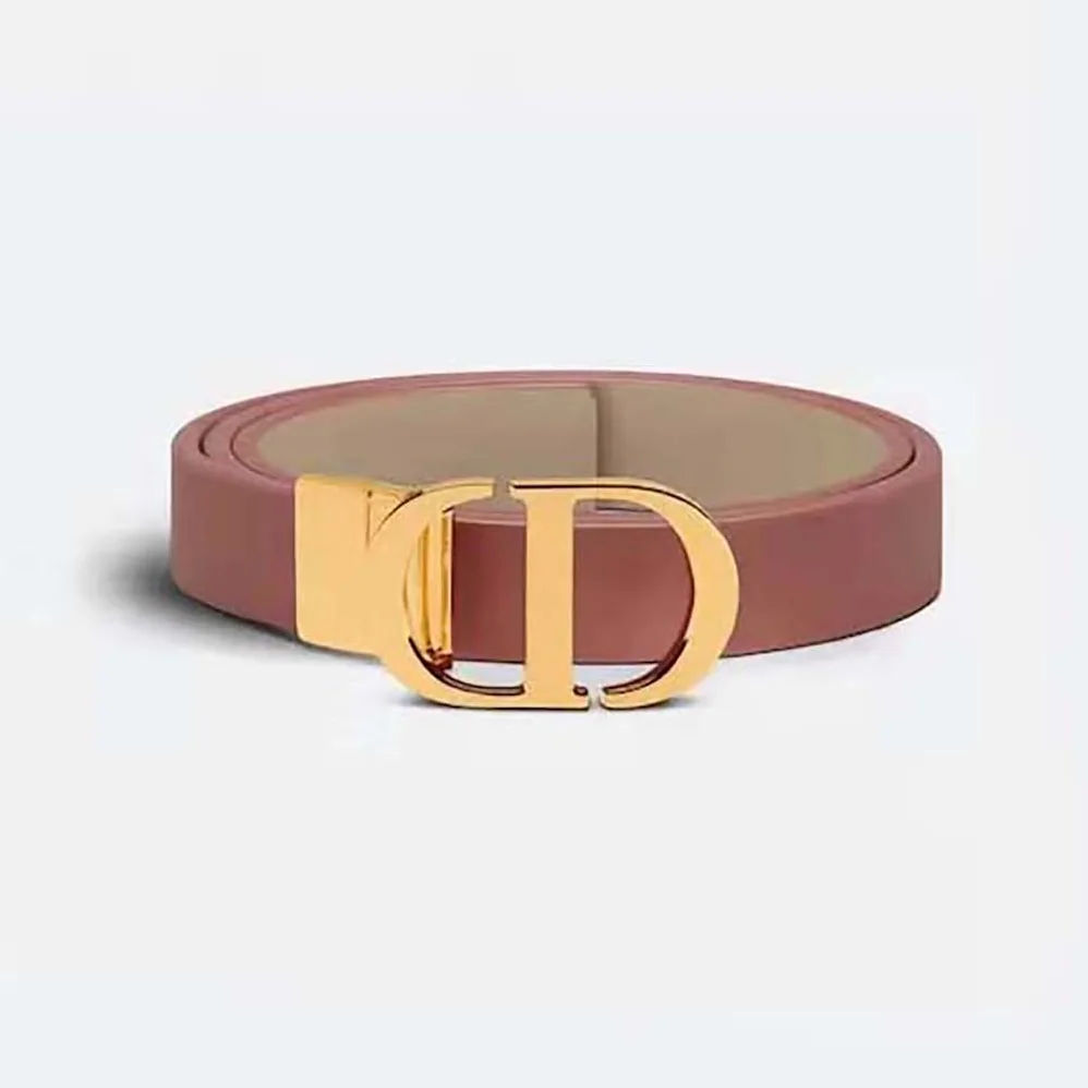 Dior 30 Montaigne Reversible Belt Pink and Ethereal Beige Smooth Calfskin 20 MM for Women