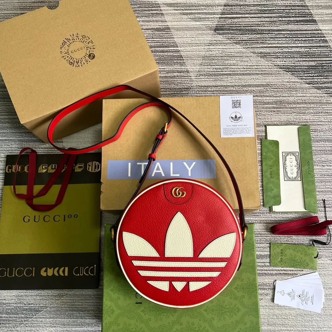 Gucci x Adidas Ophidia Shoulder Bag Red