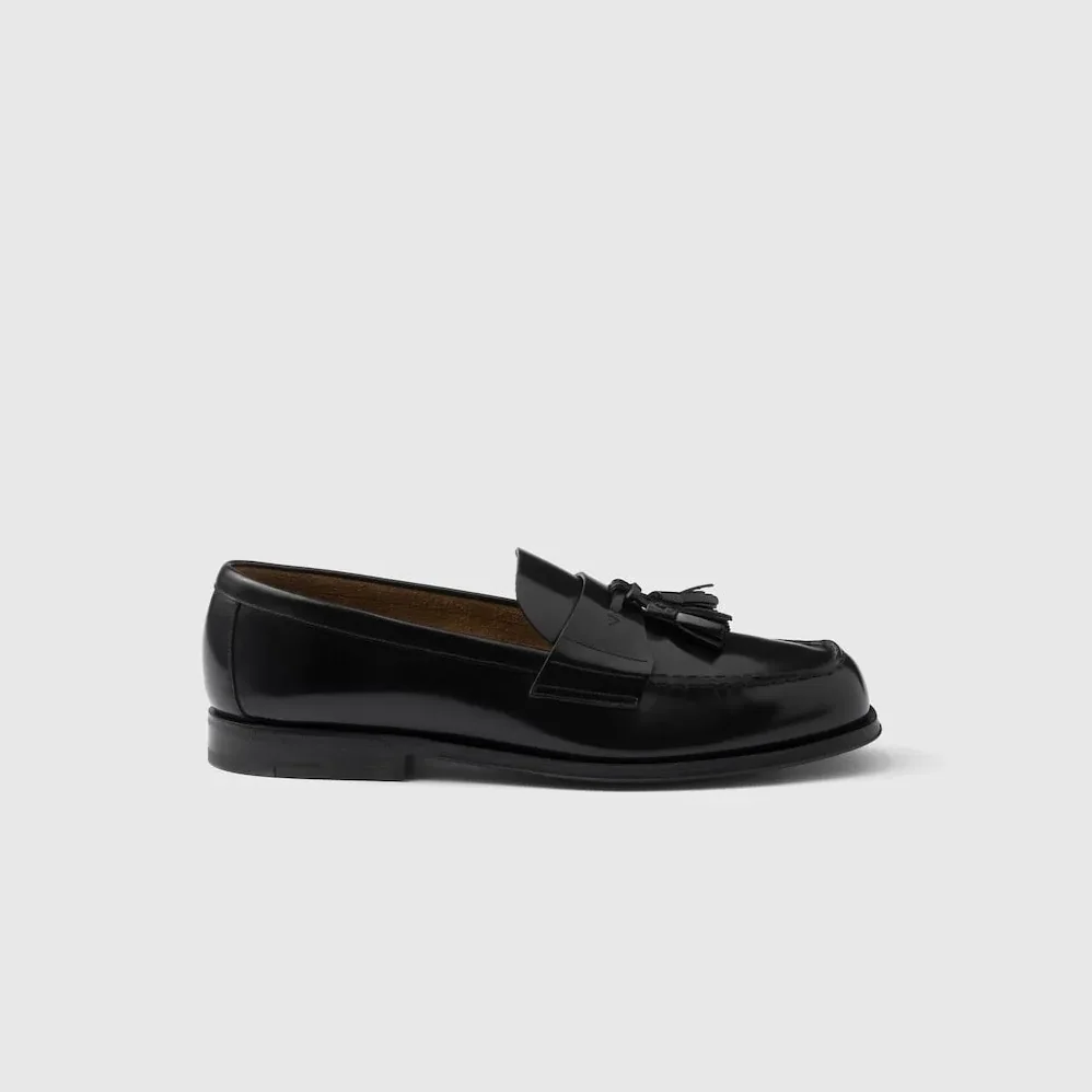 Prada Brushed Leather Loafers Black 2DB214_055_F0002_F_C000