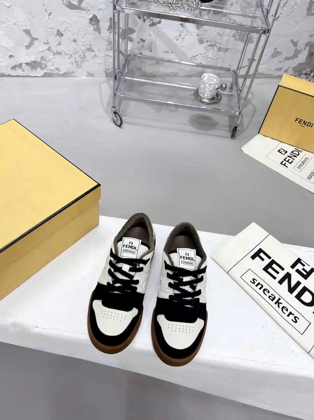 Fendi FD Fendi Match Low Tops Sneakers Black 7E1493AHH2F1FZB