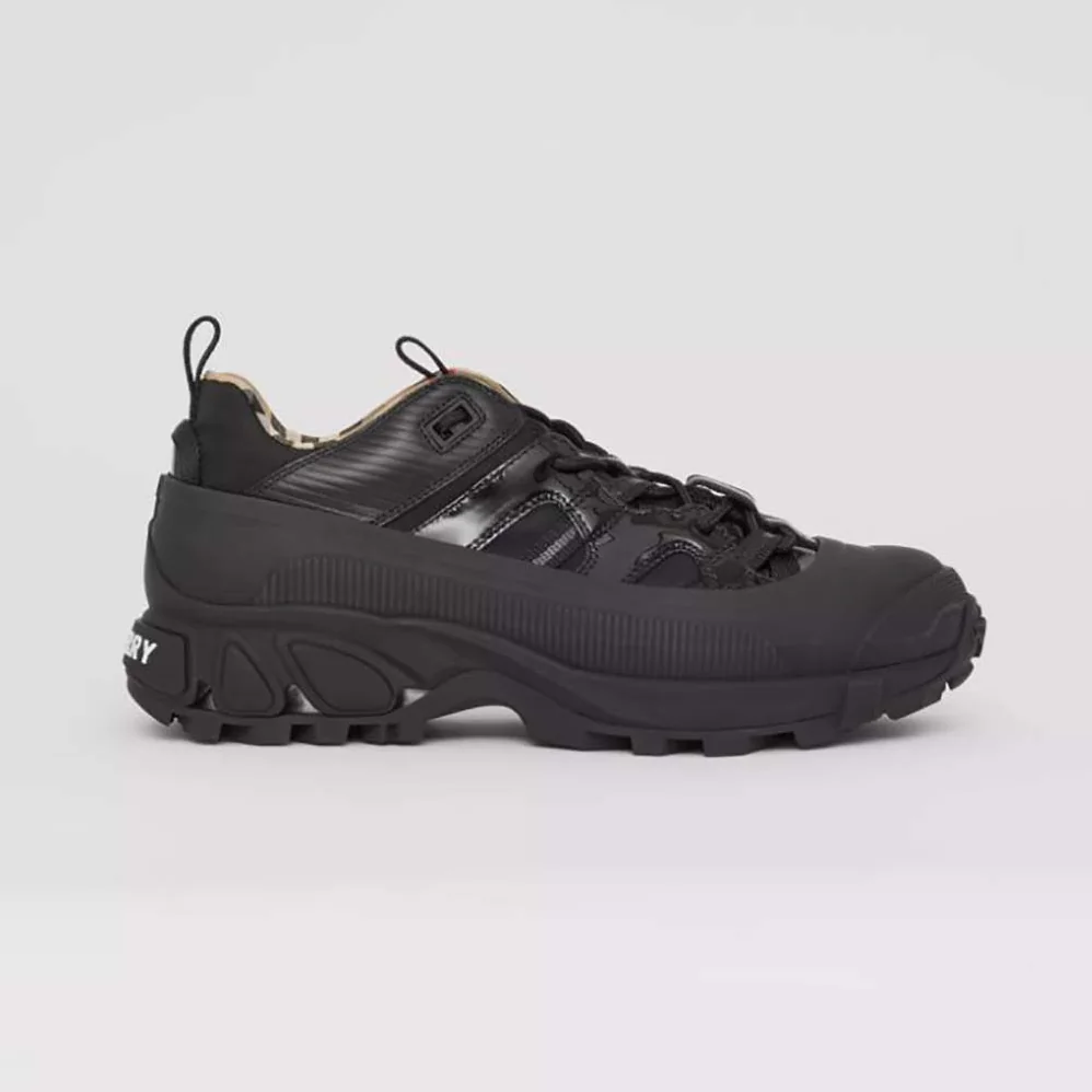 Burberry Nylon and Patent Leather Arthur Sneakers for Women