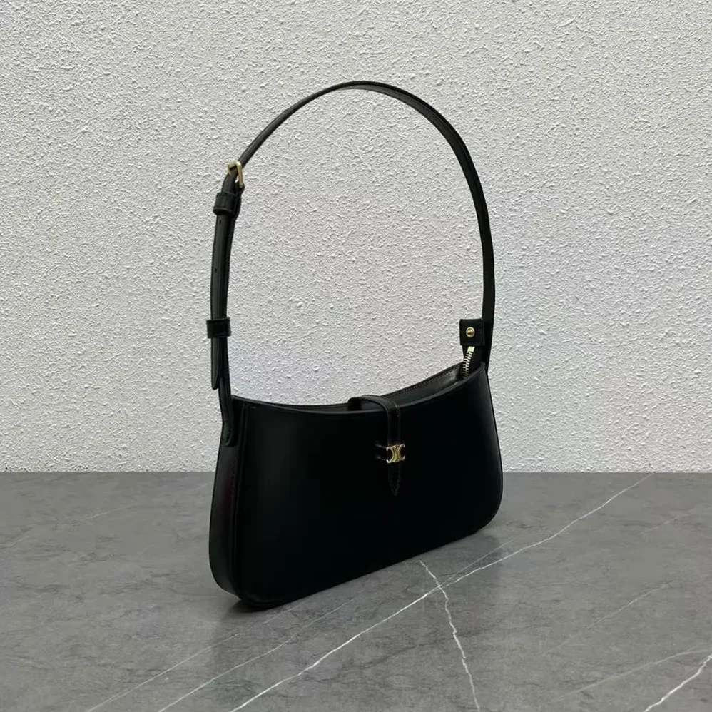 Celine Tina Shoulder Bag In Shiny Calfskin for Women in Black Celine Tina Shoulder Bag In Shiny Calfskin for Women in Black