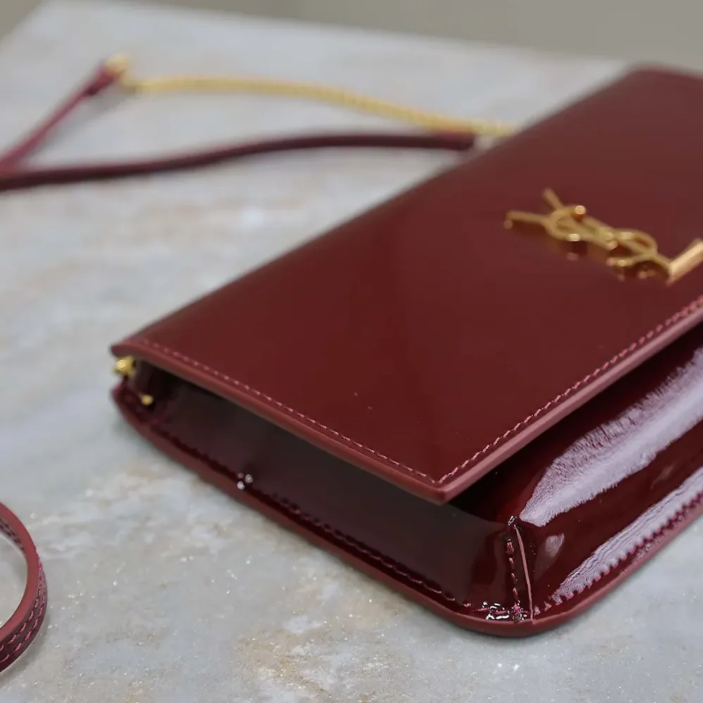 Saint Laurent YSL Cassandre Phone Holder in Patent Leather for Women