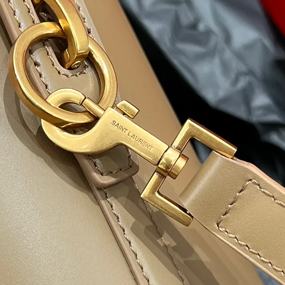 Saint Laurent YSL Le 37 Mini in Shiny Leather for Women in Brown