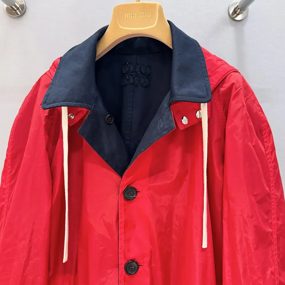Miu Miu Double-Breasted Kid Mohair And Technical Pongé Jacket for Women Miu Miu Double-Breasted Kid Mohair And Technical Pongé Jacket for Women