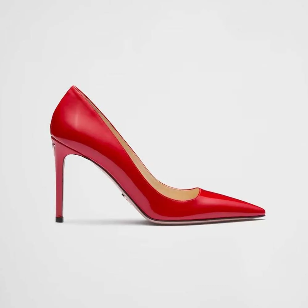 Prada Patent Leather Pumps for Women in Red Prada Patent Leather Pumps for Women in Red