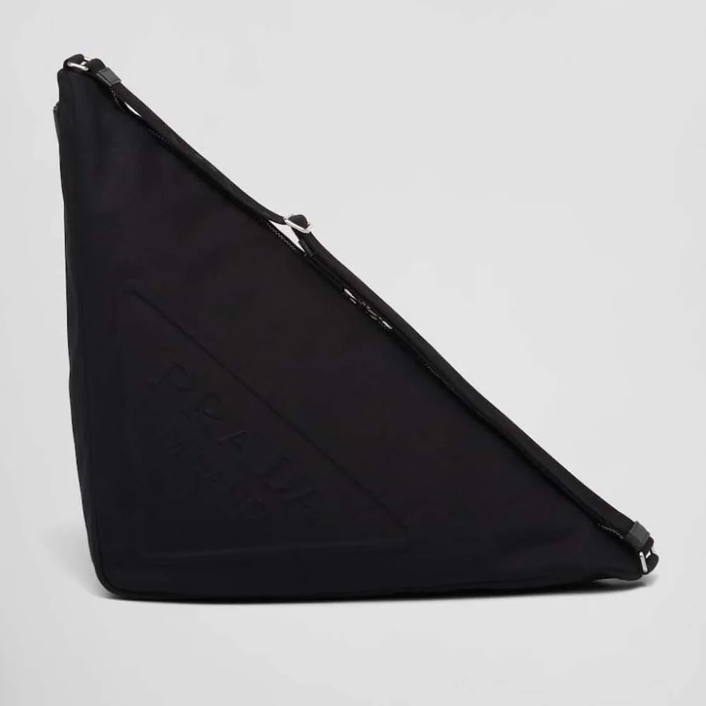 Prada Canvas Prada Triangle Bag for Women in Black Prada Canvas Prada Triangle Bag for Women in Black