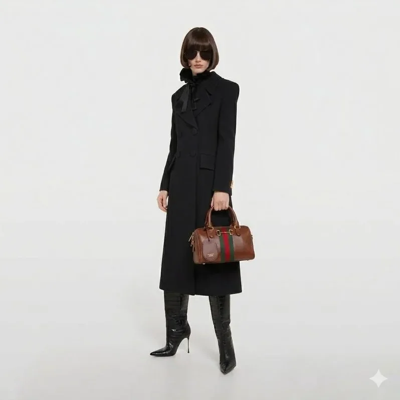 Gucci Borsetto Medium Boston Shoulder Bag in Chestnut Gold Hardware Gucci Borsetto Medium Boston Shoulder Bag in Chestnut Gold Hardware