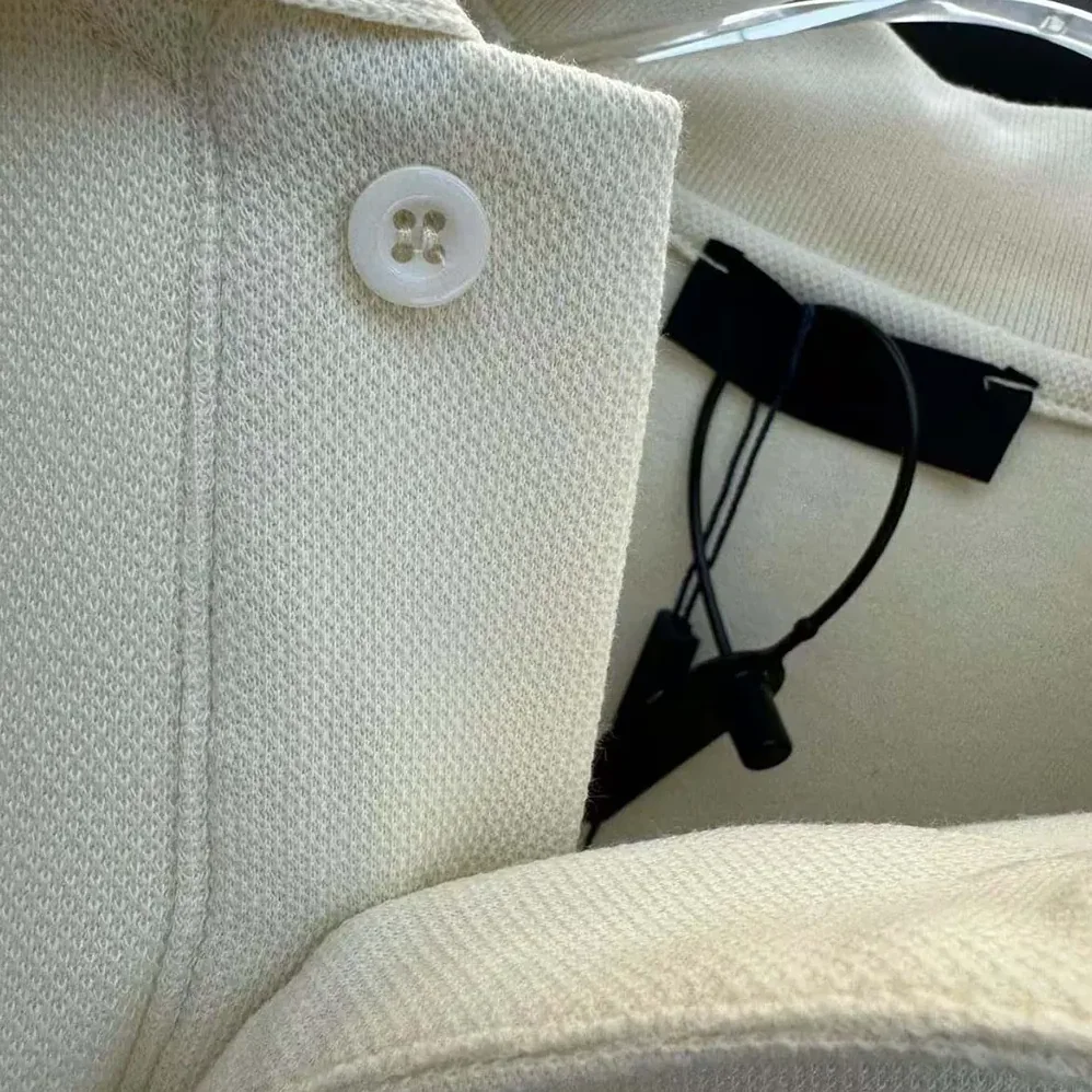 Prada Fleece Polo Natural Shirt in a Fleece Design for Men in Beige
