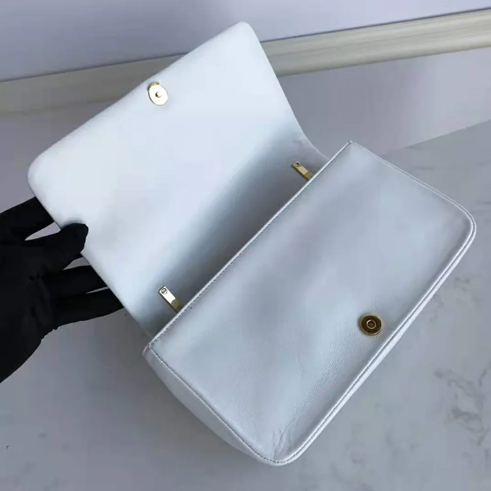 Burberry Small Quilted Lambskin Lola Bag for Women in White Burberry Small Quilted Lambskin Lola Bag for Women in White